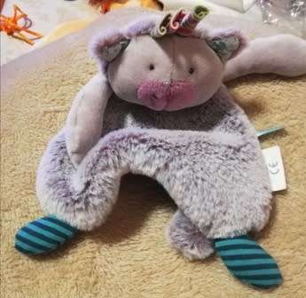 Baby`s Les Pachats Kitty Plush Baby Comfort/Toy Moulin Roty Blanket.
