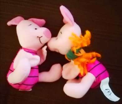 McDonald`s Piglet Kids Happy Meal Finger Puppet & Disney`s The Tigger Movie Piglet Puppet!