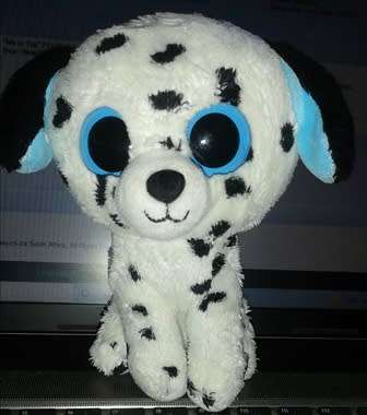 TY Fetch the Dalmation. Beanie Boo Plush Soft Toy. Solid Eye. 16cm.
