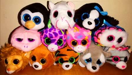 12x Beanie Boos Teeny Ty's. Stack' Em and Collect' Em. Colourful, Soft toys.