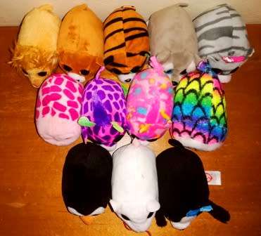 12x Beanie Boos Teeny Ty's. Stack' Em and Collect' Em. Colourful, Soft toys.