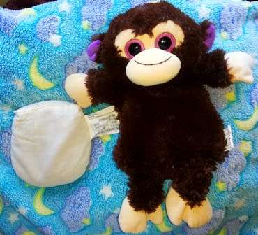 Cozy Cuddly Monkey Toy with Removable Heat Pack. Microwavable Winter Warmer. 32cm.
