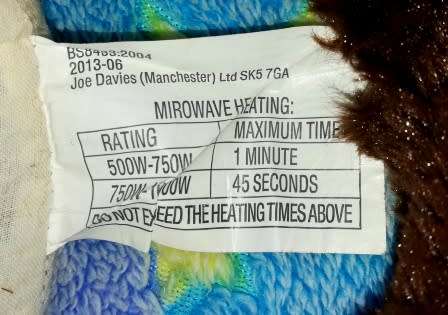 Cozy Cuddly Monkey Toy with Removable Heat Pack. Microwavable Winter Warmer. 32cm.