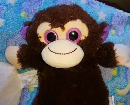 Cozy Cuddly Monkey Toy with Removable Heat Pack. Microwavable Winter Warmer. 32cm.