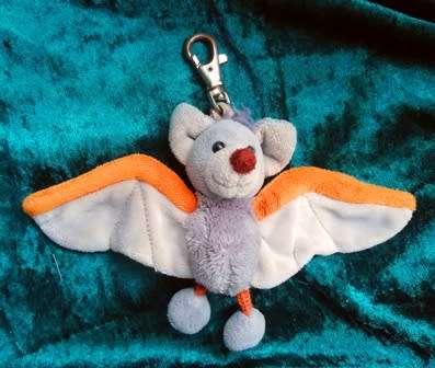 Benny the Bat key clip toy. 11cm.