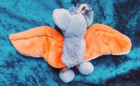 Benny the Bat key clip toy. 11cm.