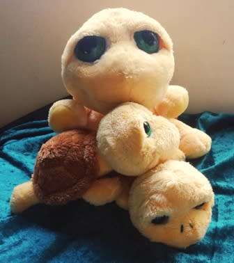 3x Lil` Peepers Shelly the Turtle Mom and Babies by Russ Berrie. Great Price!