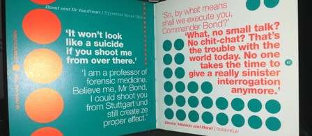 The LITTLE Book of Bond. 007! Small hard cover pocket book!  Loaded with fun quotes!