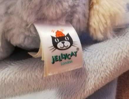 Jellycat Blue Bashful Bunny Soother. Plush Baby Comfort/Toy Blanket.