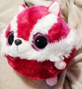 Yoohoo And Friends. Plush Ball - Chewoo the Squirrel!  Big Solid Eyes. 20cm.