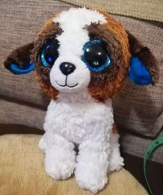 Duke, the big, sparkly eyed. Plush soft toy from TY. 24cm.