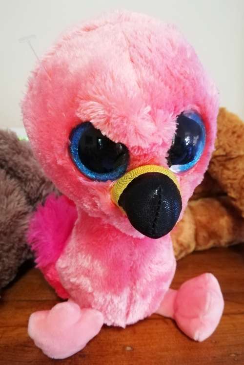 TY Silk.  Gilda Beanie Boo Plush Flamingo.  35cm.