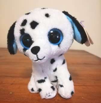 TY Beanie Boos "Fetch" the Dalmatian Dog. Solid Eyes. Retired with Tags. 16cm.