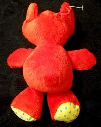 Cute little red Elephant. Soft toy. 18cm.