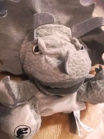 Jurassic World Triceratops. Plush Hand Puppet. 30cm.
