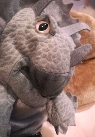 Jurassic World Triceratops. Plush Hand Puppet. 30cm.