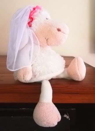 RARE Nici Plush Soft Toy! Just Married Jolly Mah Bride. 28cm.