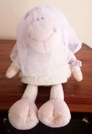 RARE Nici Plush Soft Toy! Just Married Jolly Mah Bride. 28cm.