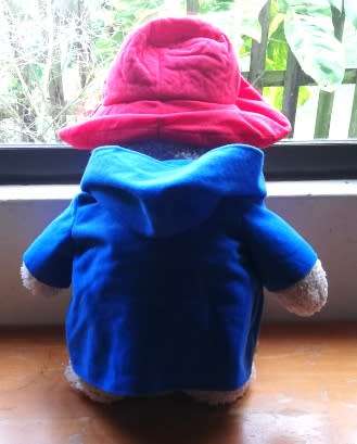 Pre-Loved Paddington Bear with Blue Coat and Red Hat. 60cm.