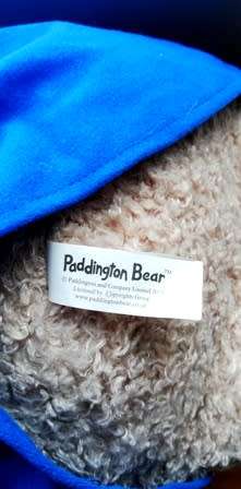 Pre-Loved Paddington Bear with Blue Coat and Red Hat. 60cm.