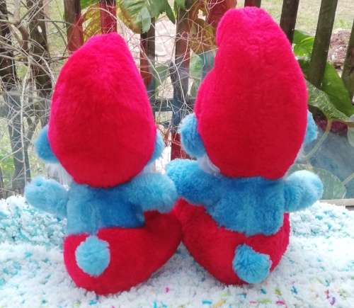 Rare 2x Vintage Peyo Wallace Berrie & Co Papa Smurfs. 1983.