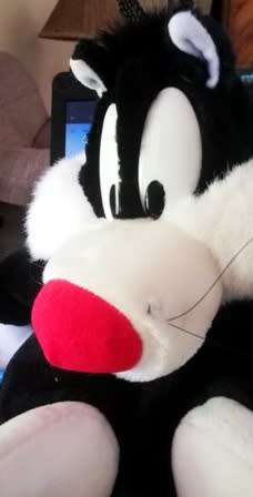 Vintage 1999 Warner Bros. Sylvester Hot Water Bottle Holder. 60cm.