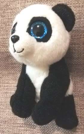 Velvety TY Beanie Boo. Ming the Panda. 18cm.