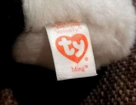 Velvety TY Beanie Boo. Ming the Panda. 18cm.