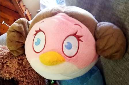 Angry Birds Star Wars. Princess Leia. Original product of Rovio. Soft plush toy. 20cm.