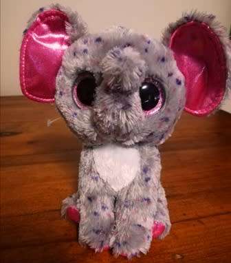 2015 TY Inc Specks the Beanie Boo Plush Elephant. 18cm.