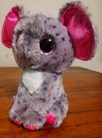 2015 TY Inc Specks the Beanie Boo Plush Elephant. 18cm.