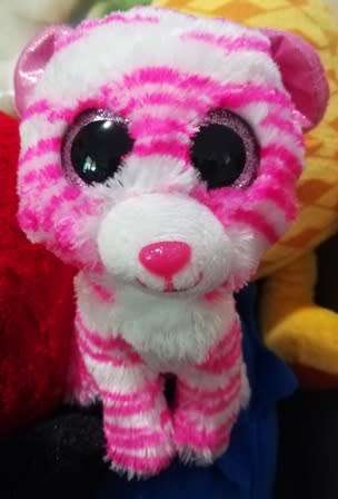 TY. Asia the Beanie Boo. Plush Tiger with Glittery Eyes and Nose. 16cm.