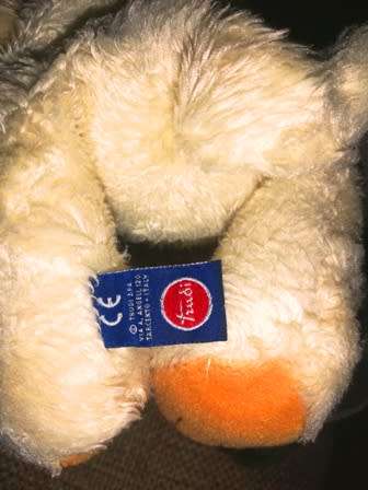 Bussi the Doggie!  Trudi plush soft toy with wooden Heart!  26cm.
