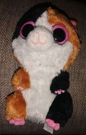 TY. Nibbles the Beanie Boo Guinea Pig. Pink solid eyes. 2011.