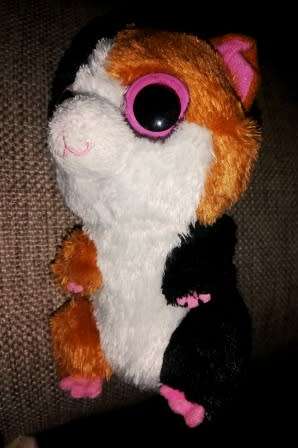 TY. Nibbles the Beanie Boo Guinea Pig. Pink solid eyes. 2011.