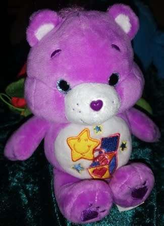 Collector`s Purple Surprise Care Bear. `Funshine` Jack in the Box. 20cm.
