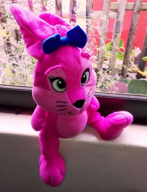 Pink Bunny for a lovely little Girl! Migros Frey plush toy. 35cm.