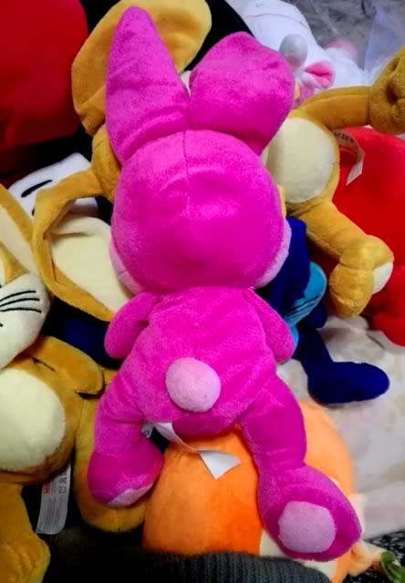 Pink Bunny for a lovely little Girl! Migros Frey plush toy. 35cm.