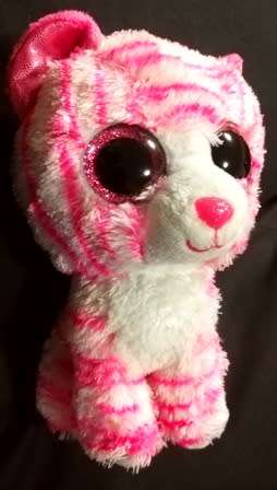 TY. Asia the Beanie Boo. Plush Tiger with Glittery Eyes and Nose. 16cm.