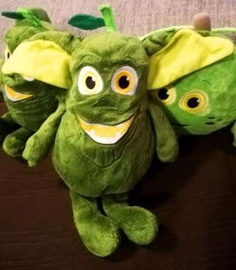 The Misfits Gang. Gremlin Pear plush soft toy. 28cm.