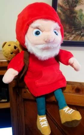 Funky Fritzy the Elf and his Teddy. Bon Ton Toys plush soft toy. 30cm.