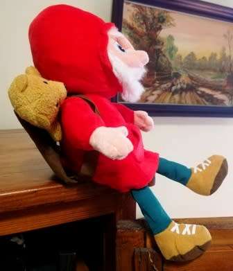 Funky Fritzy the Elf and his Teddy. Bon Ton Toys plush soft toy. 30cm.