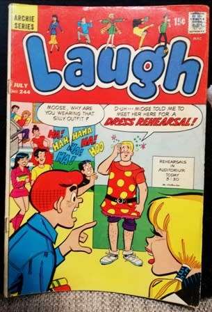 Vintage 1971! Laugh - Archie Comic Book. Dress Rehearsal July No: 244.