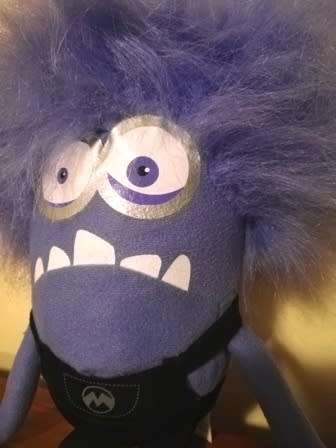 Despicable Me 2 - Evil Two Eyed, Purple Minion. 28cm.