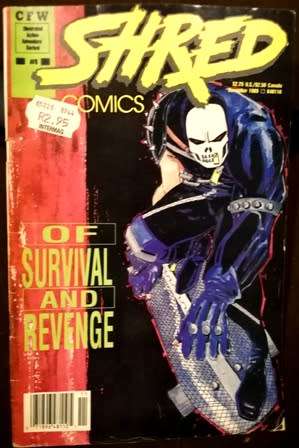 RARE Shred of Survival and Revenge Comic! CFW Action Adventure Series. November 1989. #8.