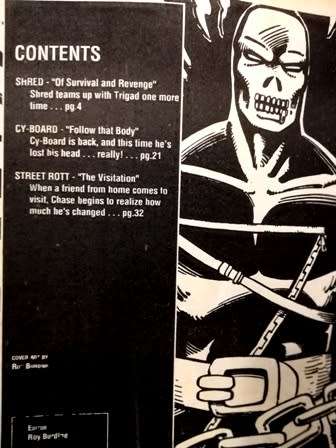 RARE Shred of Survival and Revenge Comic! CFW Action Adventure Series. November 1989. #8.
