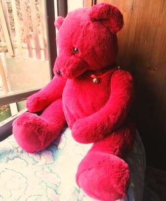 Cupcake the Beautiful Burgundy Teddy Bear! Super Plush Soft Toy! 65cm.