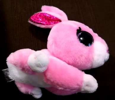 Coco the pink, super soft, beautiful Bunny! 15cm.