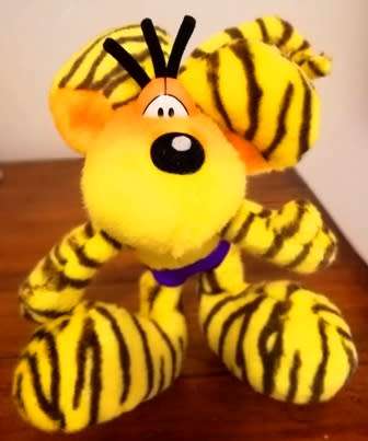 Rare Vintage Diddl Yellow, Posable Tiger Mouse. Thomas Goletz. 30cm.