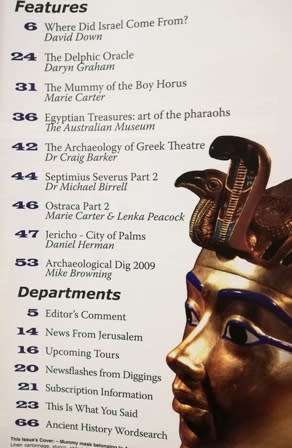 Archaeological Diggings Magazines. Vol 16 No 5 - Oct/Nov 2009. Australian Publication.